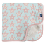 Print Sherpa Lined Stroller Blanket -  Fresh Air Fancy Starfish