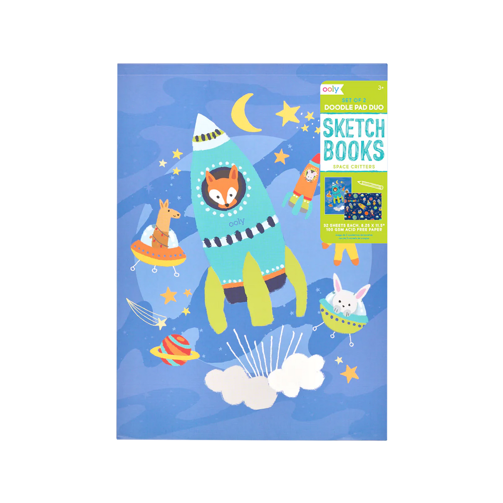 Space Critters Doodle Pad - Set of Two