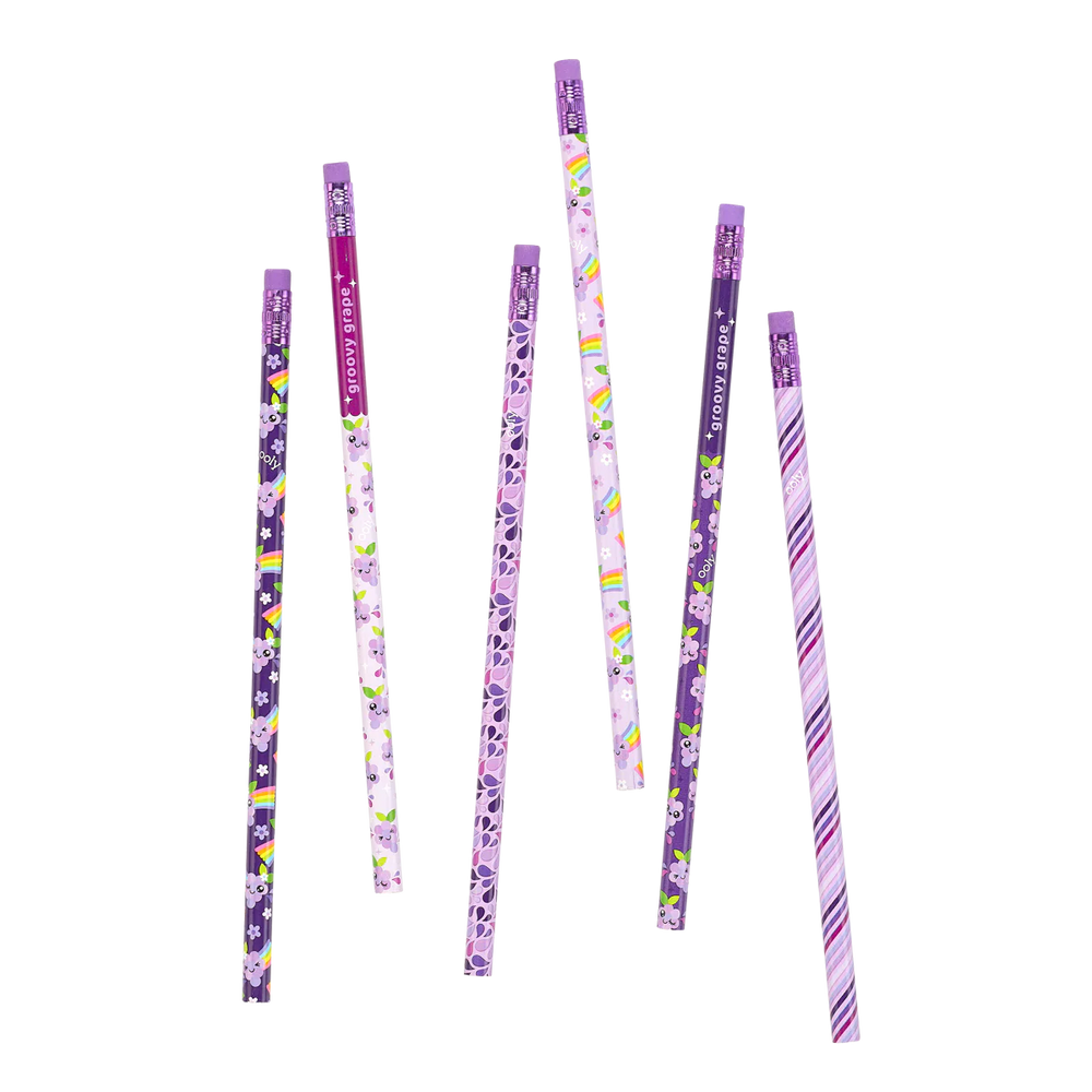 Lil Juicy Scented Graphite Pencils - Grape - Set of 6