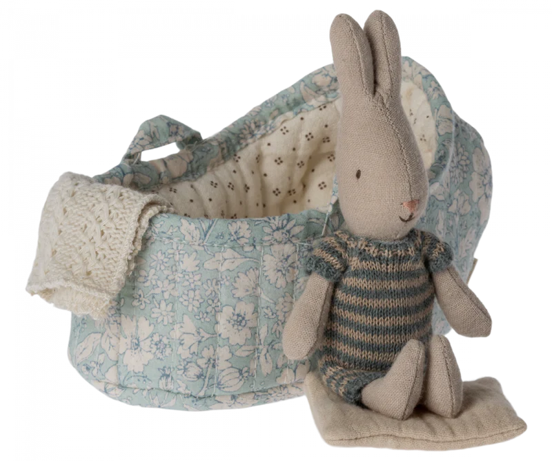 Rabbit in Carry Cot, Micro - Blue