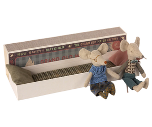 Grandma & Grandpa Mice in Matchbox