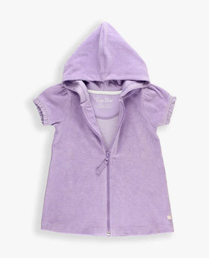 Terry Full-Zip Cover Up - Lavender