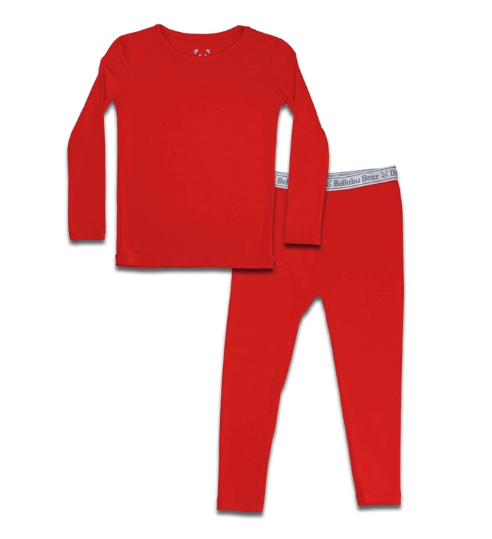 Winterberry Red Bamboo Kids Pajamas