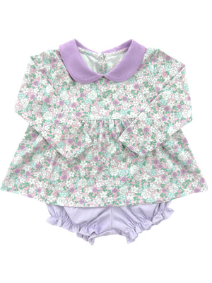 Sally Knit Bloomer Set - Lavender Floral