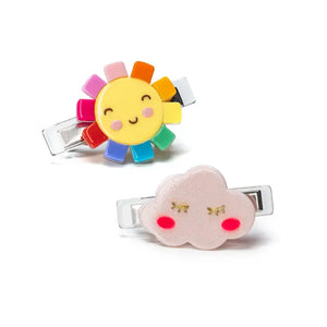 Sun and Cloud Hair Clips