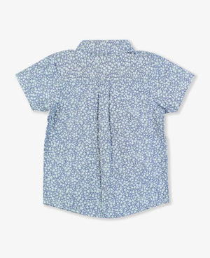 Short Sleeve Button Down Shirt - Summertime Fields