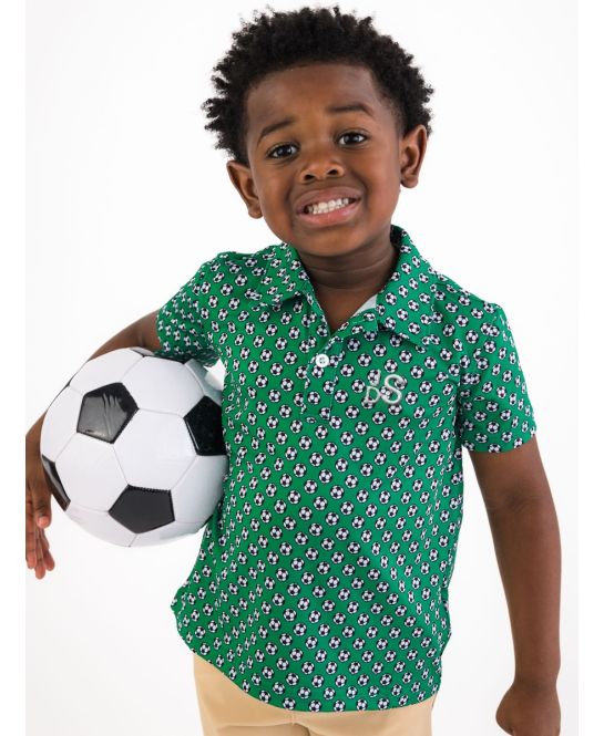 Soccer Mania Knit Short Sleeve Performance Polo