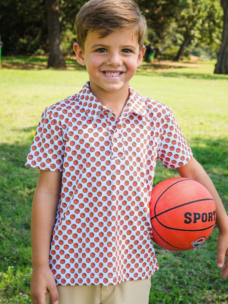 Basketball Madness Knit Short Sleeve Performance Polo