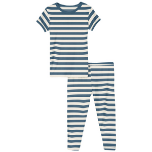 
            
                Load image into Gallery viewer, Short Sleeve Pajama Set - Nautical Stripe
            
        