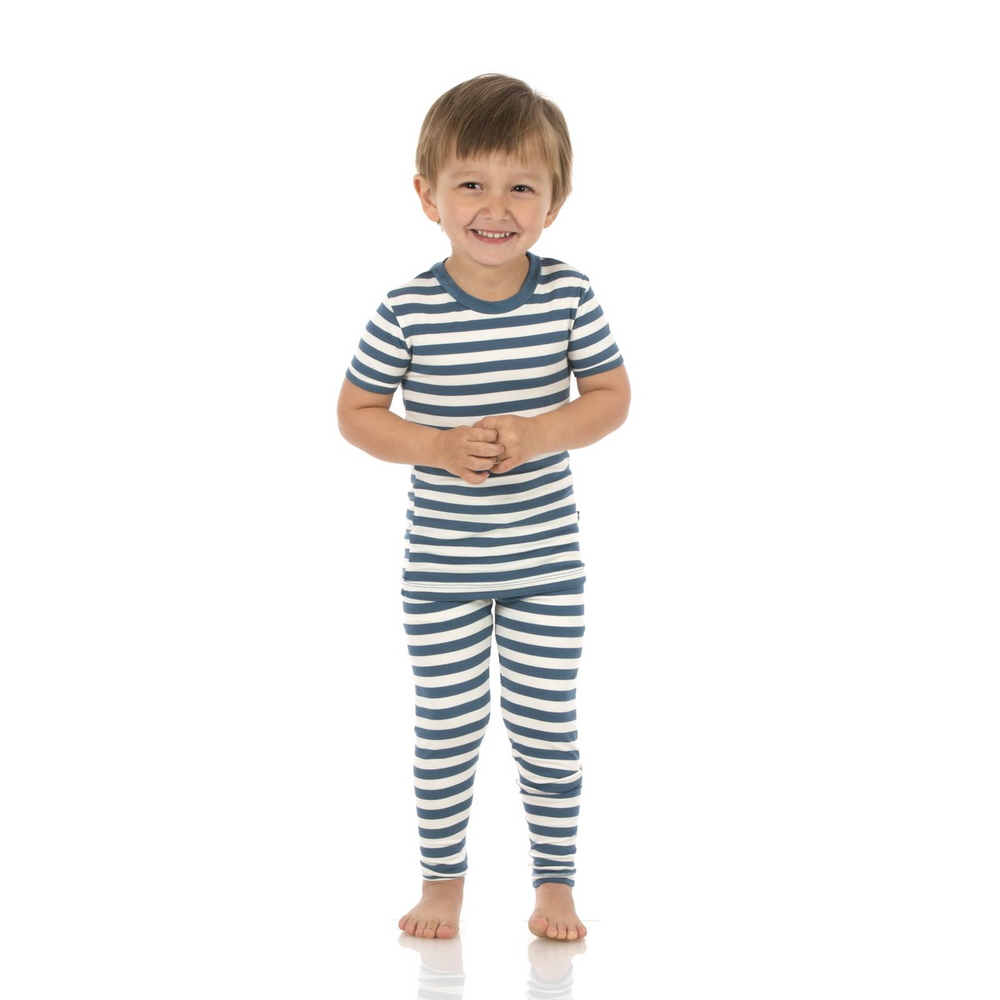 Short Sleeve Pajama Set - Nautical Stripe