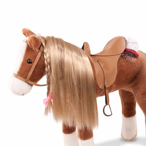 
            
                Load image into Gallery viewer, Gotz Big Plush Combing Horse with Saddle and Bridle
            
        