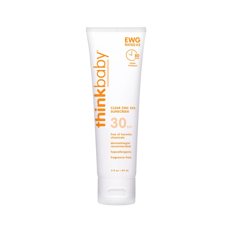 Thinkbaby Clear Zinc Sunscreen Spf 30, 3 Fl oz
