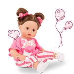 Gotz Muffin Stripe Vibes Kiss Doll 13" Baby Doll Set