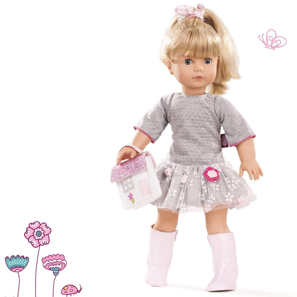 Gotz Jessica Netlace and Flowers 18" Soft-Body Standing-Doll