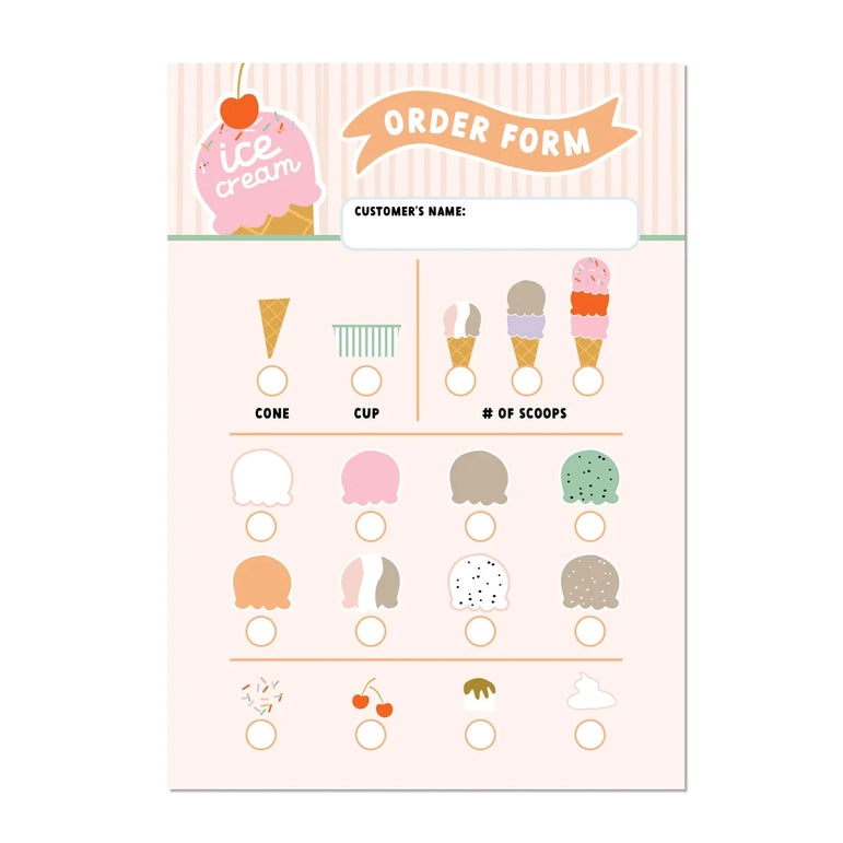 Ice Cream Shop Notepad