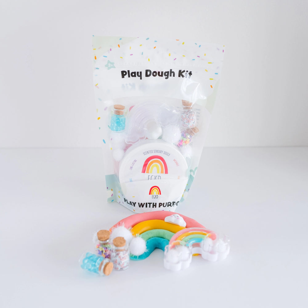Rainbow Sherbert Dough to Go Kiddough Play Kit
