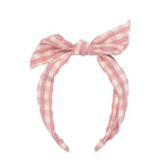 Taylor Gingham Tie Headband