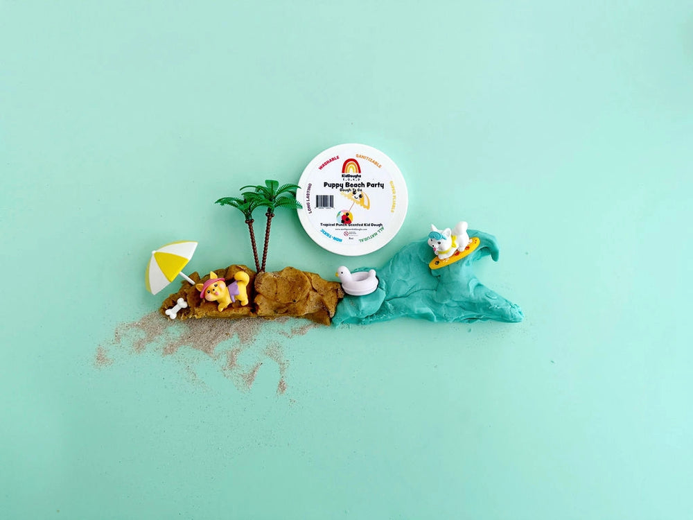 Puppy Beach Party Dough to Go Kiddough Play Kit