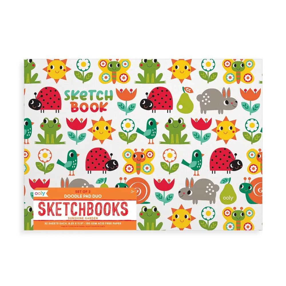 Sunshine Garden Doodle Pad Duo Sketchbooks - Set of 2