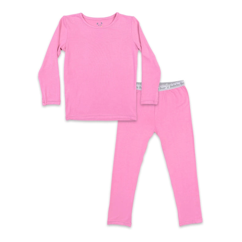 Bubblegum Pink Bamboo Kids Pajamas