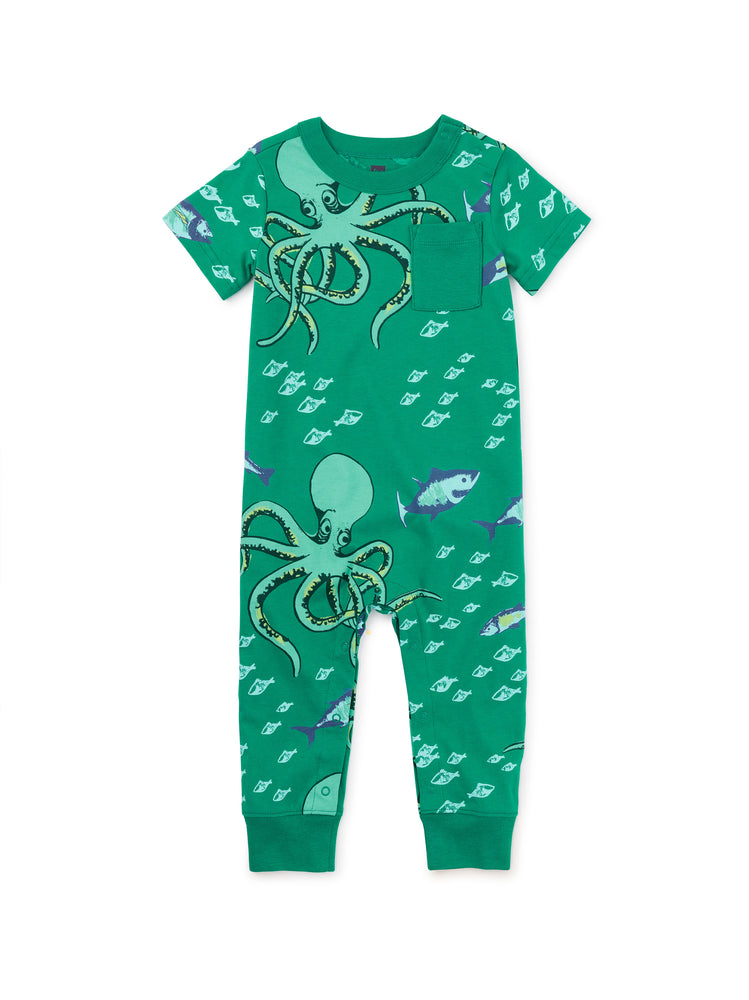 Pocket Baby Romper - Octopus Chase