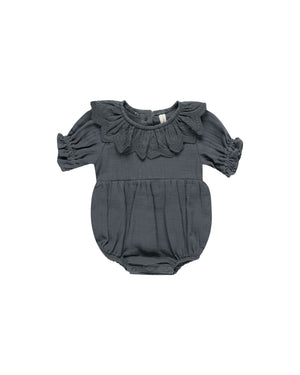 Collared Romper - Indigo