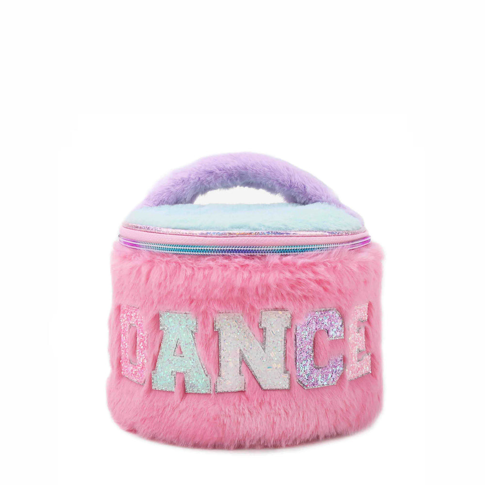 'Dance' Color Blocked Plush Round Glam Bagf