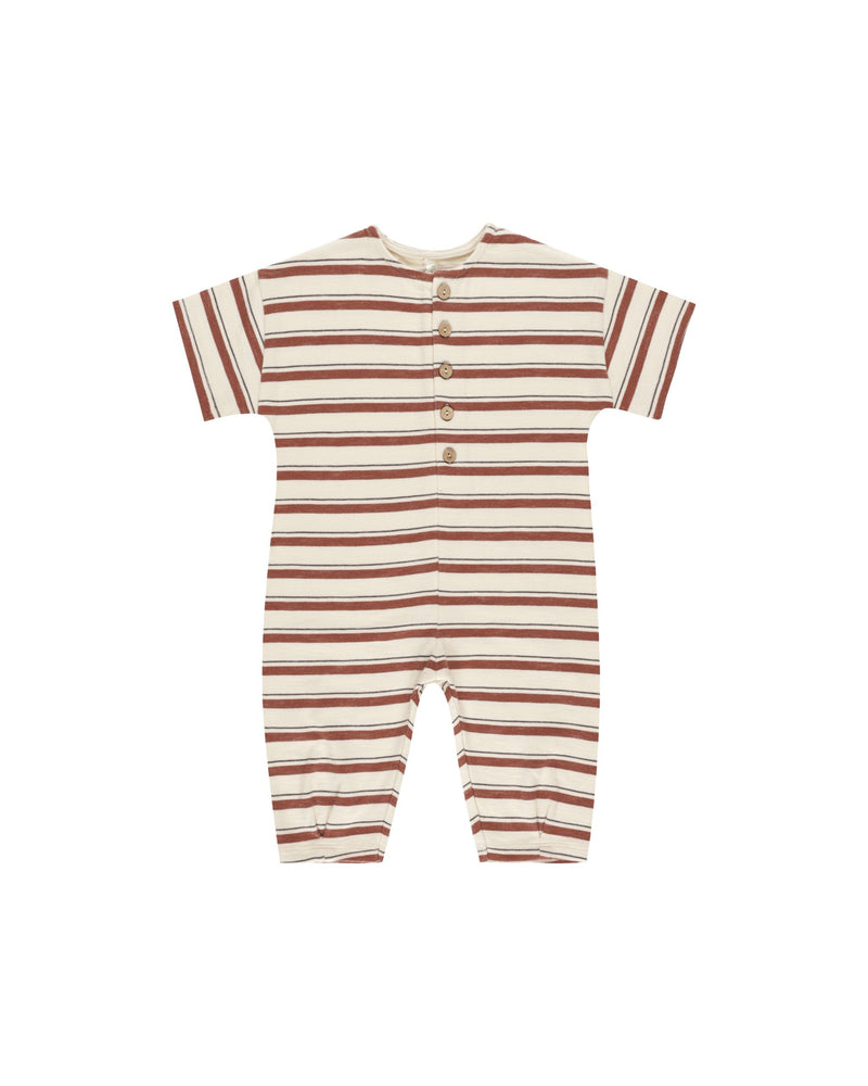 Hayes Jumpsuit - Brick Stripe