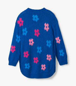 Bold Flowers Chunky Sweater Tunic