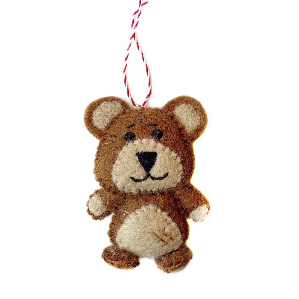 Felt Wool Teddy Bear Ornament