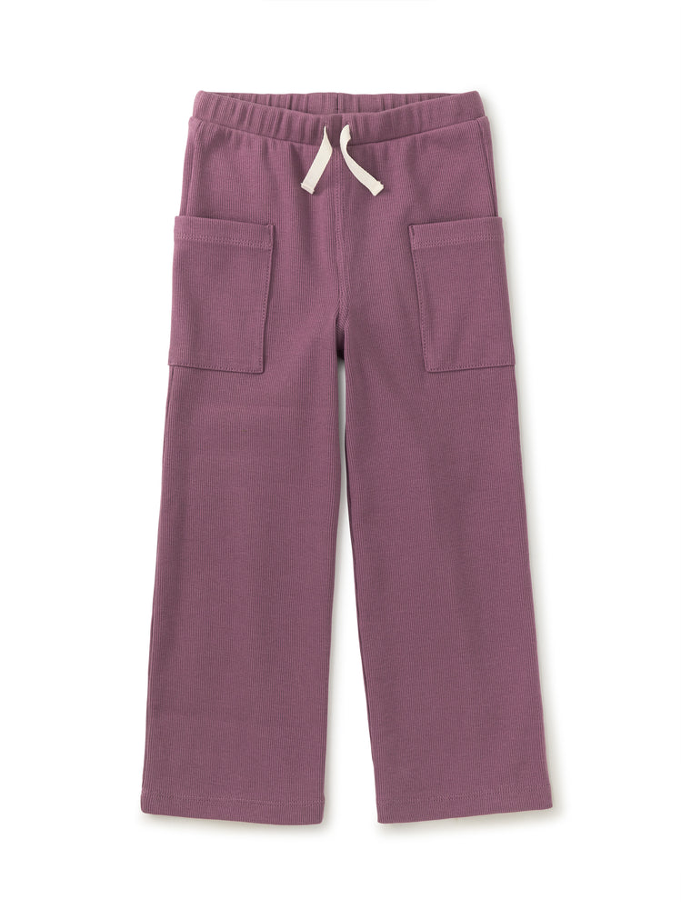 We love this super on-trend pant silhouette--the fashionable wide legs and oversized patch pockets are just perfect for fall. They'll love the cozy ribbed cotton/spandex fabric and easy-wear adjustable drawstring.