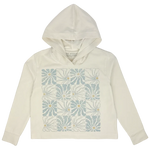 Girls Hooded Long Sleeve Tee - Flower Check