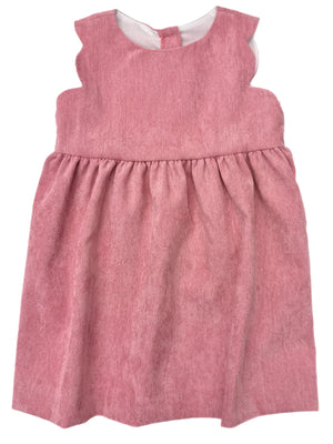 Savannah Scalloped Jumper - Pink Cord