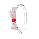 Bowtie Dotted Red and White Headband