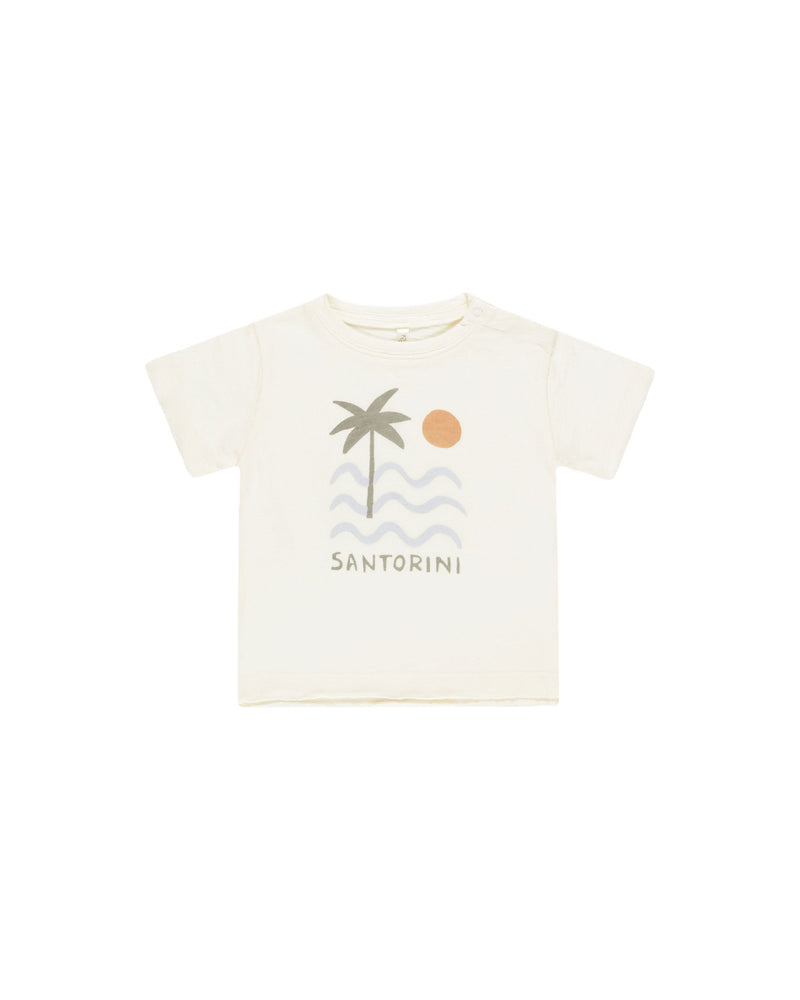 Raw Edge Tee - Santorini