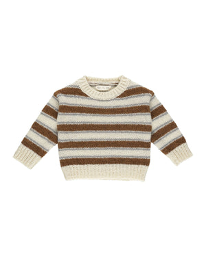 Aspen Sweater - Saddle Stripe