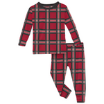 Print Long Sleeve Pajama Set - Classic Holiday Plaid