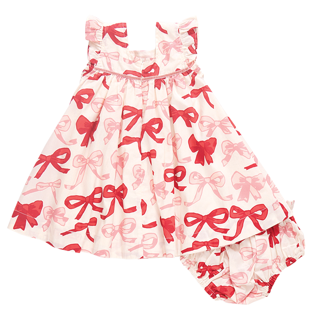 Baby Girls Camelia Dress Set - Valentine Bows