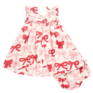 Baby Girls Camelia Dress Set - Valentine Bows