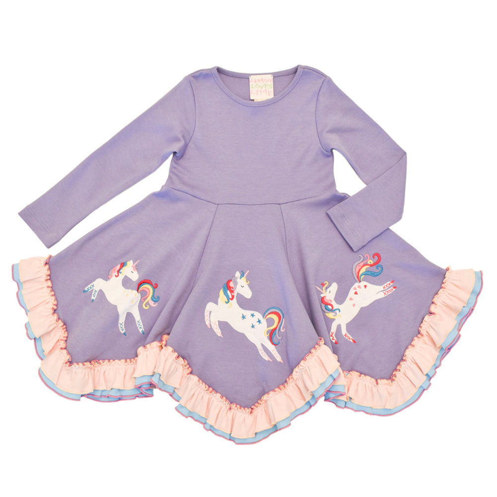Making Rainbow Unicorn Dress - Persian Violet