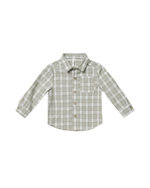 Collard Shirt - Pewter Plaid