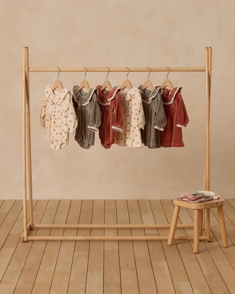 Velour Baby Dress - Cranberry