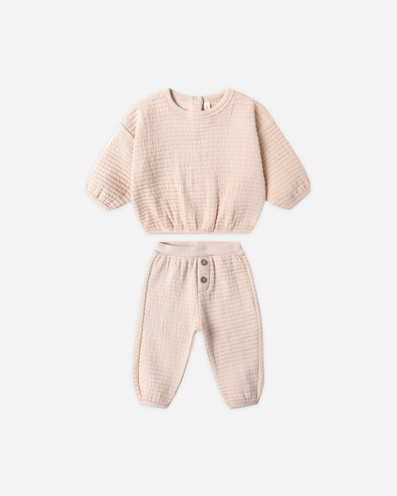 Textured Sweat Set - Antique