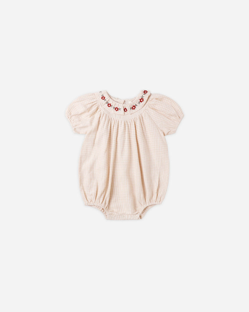 Lula Romper - Petal Gingam