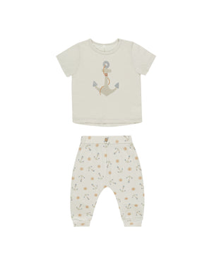 Tee and Slouch Pant Set - Anchors