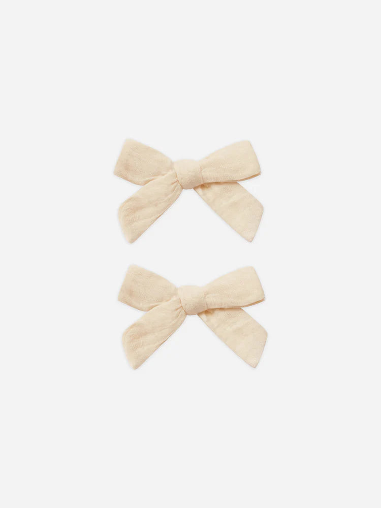 Bow With Clip || Ecru