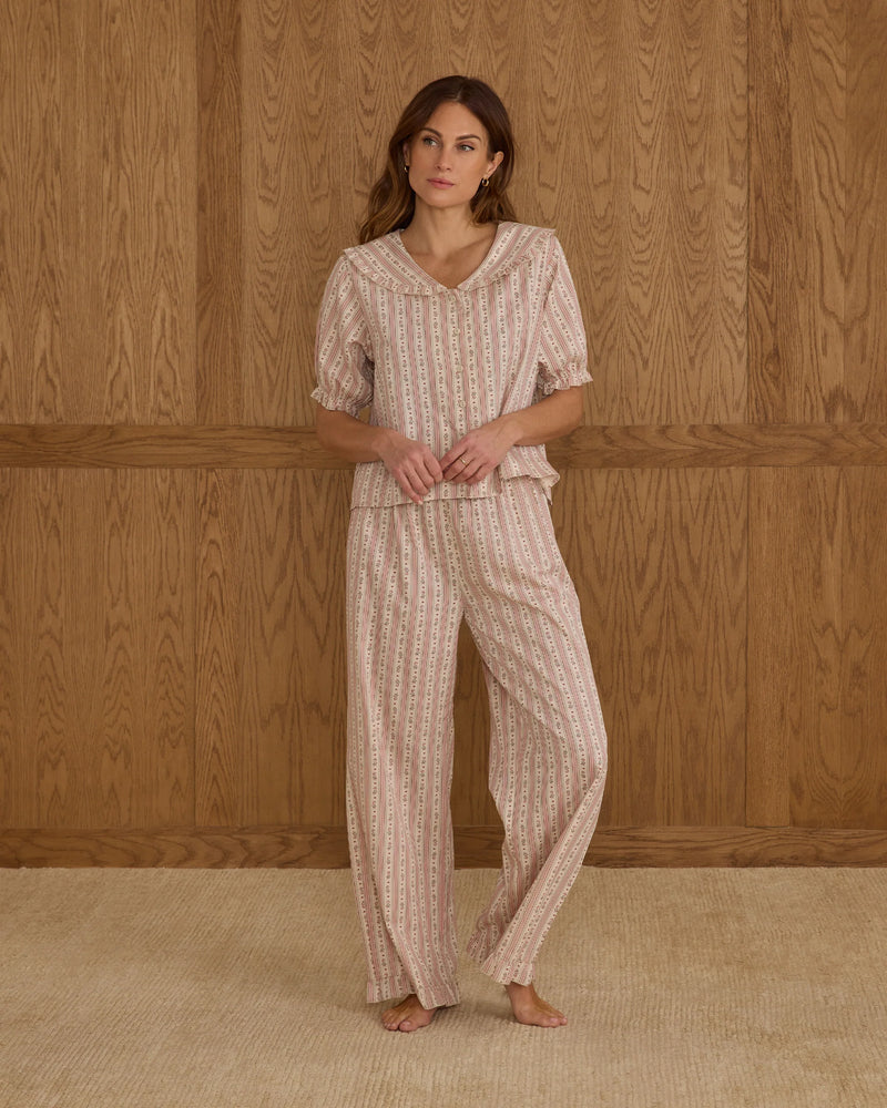 Ruffle Pajamas - Candy Cane Stripe