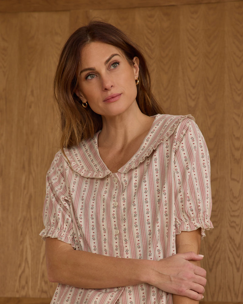 Ruffle Pajamas - Candy Cane Stripe