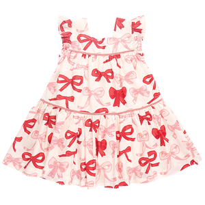 Girls Camelia Dress - Valentine Bows