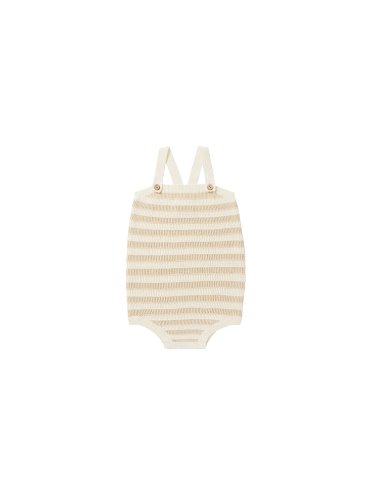 
            
                Load image into Gallery viewer, Knit Baby Romper - Sand Stripe
            
        